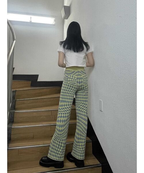 jouetie（ジュエティ）の「ジャカードニットパンツ（その他パンツ・レディース・イエロー/ピンク/ブラック・MEDIUM）」の13枚目の写真