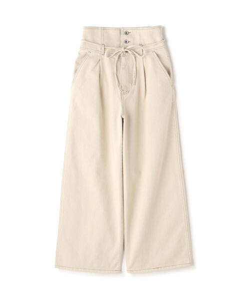 FREE'S MART(フリーズマート)の「ウエスト折り返し2WAYタックワイドデニム(デニムパンツ・レディース・ホワイト系その他/ライトインディゴブルー・SMALL/MEDIUM)」の6枚目の写真