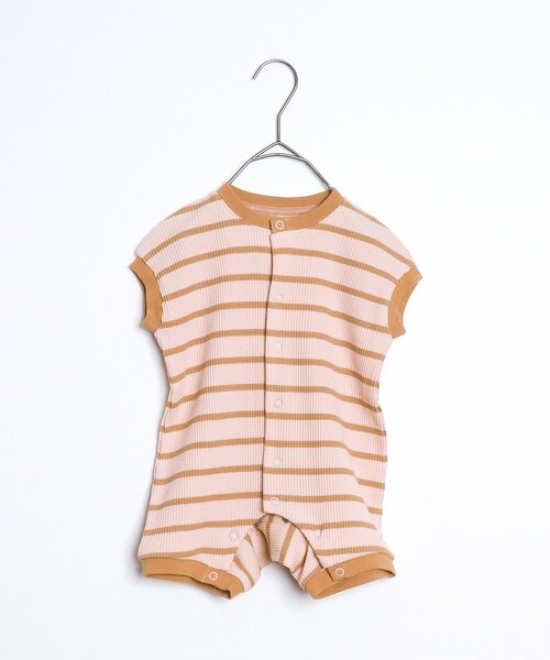 p.premier(ピードットプルミエ)の「イロチ買いしたいシンプルリブロンパース(ロンパース・キッズ・ブルー/グレー/アイボリー/ブラウン/グリーン/ピンク・60/70/80)」の6枚目の写真