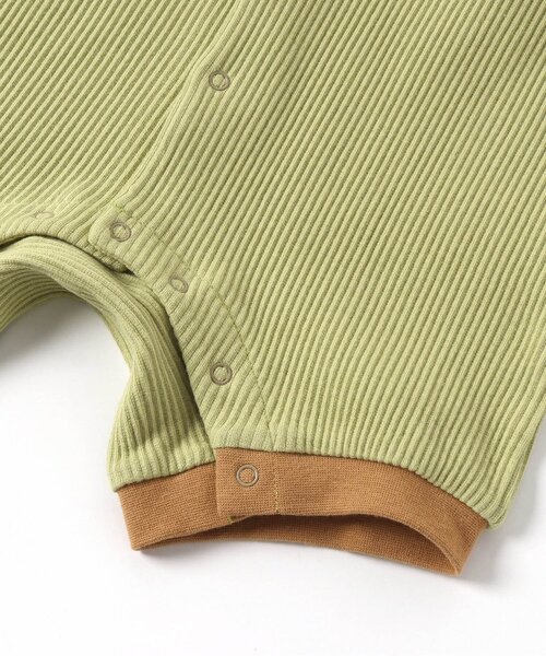 p.premier(ピードットプルミエ)の「イロチ買いしたいシンプルリブロンパース(ロンパース・キッズ・ブルー/グレー/アイボリー/ブラウン/グリーン/ピンク・60/70/80)」の16枚目の写真