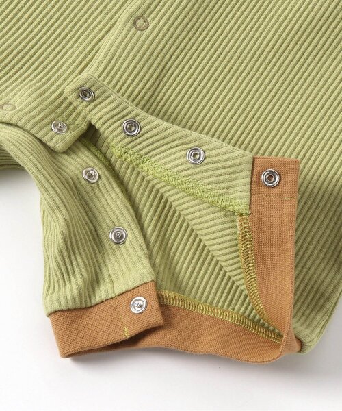 p.premier(ピードットプルミエ)の「イロチ買いしたいシンプルリブロンパース(ロンパース・キッズ・ブルー/グレー/アイボリー/ブラウン/グリーン/ピンク・60/70/80)」の17枚目の写真