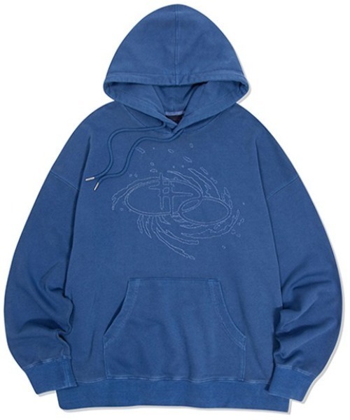 ROMANTIC CROWN(ロマンティッククラウン)の「A'GEM/9 × .kom『ROMANTIC CROWN/ロマンティッククラウン』SHINING LOGO WASHED HOODIE/ロゴワッシング プルオーバーパーカー(パーカー・メンズ・ブラック/ブルー・L/M)」の12枚目の写真