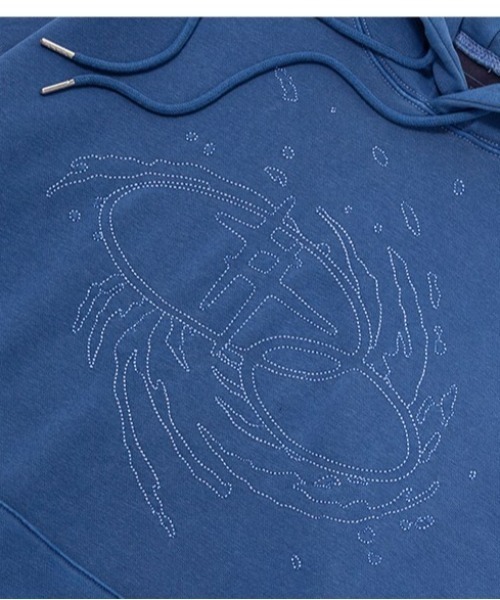 ROMANTIC CROWN(ロマンティッククラウン)の「A'GEM/9 × .kom『ROMANTIC CROWN/ロマンティッククラウン』SHINING LOGO WASHED HOODIE/ロゴワッシング プルオーバーパーカー(パーカー・メンズ・ブラック/ブルー・L/M)」の14枚目の写真