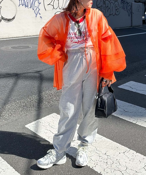 archives（アルシーヴ）の「〈limited〉SHEER 2WAY BLOUSE（シャツ/ブラウス・レディース・ブルー/アイボリー/オレンジ・MEDIUM）」の12枚目の写真