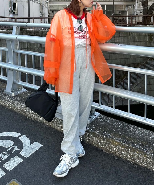 archives（アルシーヴ）の「〈limited〉SHEER 2WAY BLOUSE（シャツ/ブラウス・レディース・ブルー/アイボリー/オレンジ・MEDIUM）」の6枚目の写真