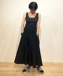 未使用☆ヘビーリネンドレス☆ホリデイ HOLIDAY HOLIDAY（ホリデイ）の「COTTON LINEN RUFFLE RUFFLE DRESS