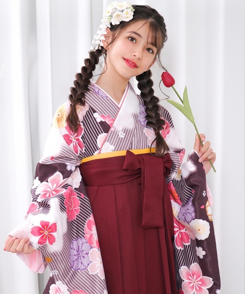 簡易袴C 3点セット ジュニア（着物）｜KYOETSU（キョウエツ）