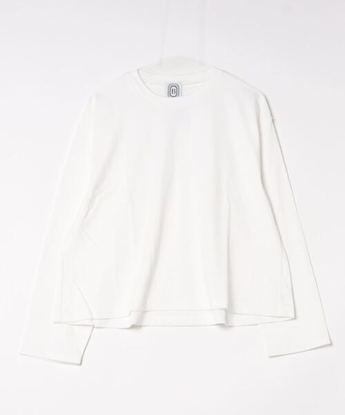 BEAVER(ビーバー)の「B omnivore/ビーオムニボー フレアクロップドTEE(Tシャツ/カットソー・レディース・パープル/ホワイト/ブラック・F)」の2枚目の写真