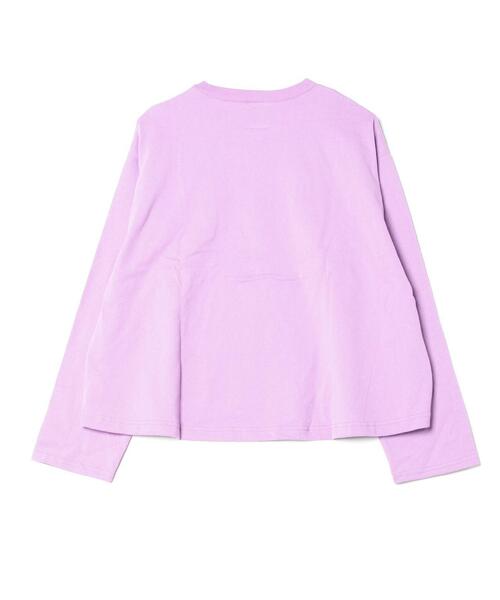 BEAVER(ビーバー)の「B omnivore/ビーオムニボー フレアクロップドTEE(Tシャツ/カットソー・レディース・パープル/ホワイト/ブラック・F)」の4枚目の写真