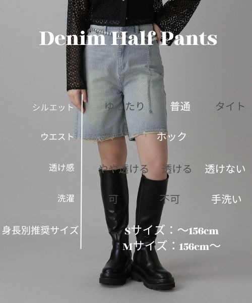 FOREVER 21（フォーエバー トゥエンティーワン）の「【2024SS】デニムハーフパンツ（デニムパンツ・レディース・ブラック/ブルー・SMALL/MEDIUM）」の3枚目の写真