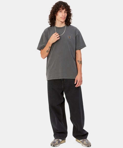 Carhartt WIP（カーハートダブリューアイピー）の「Carhartt WIP/カーハートダブリューアイピー S/S NELSON T-SHIRT 半袖Ｔシャツ ルーズフィット I029949（Tシャツ/カットソー・メンズ・ベージュ/ダークブルー/チャコール/グレー・M/L/XL）」の7枚目の写真