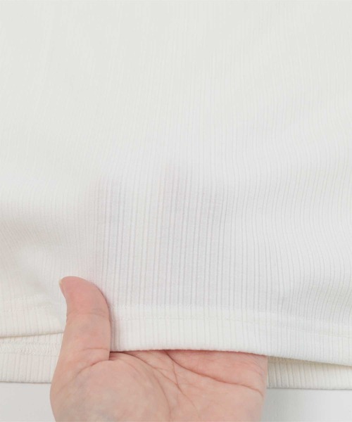 miette(ミエット)の「ストラップデザイントップス(Tシャツ/カットソー・レディース・ホワイト/ブラック・FREE)」の5枚目の写真