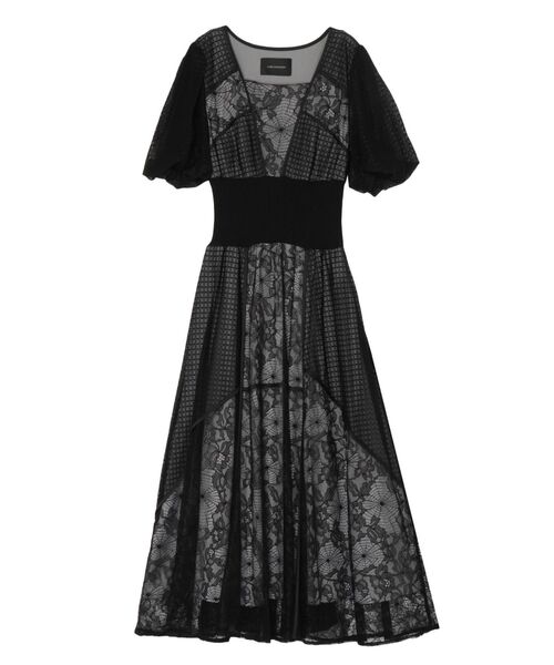 LAGUNAMOON（ラグナムーン）の「LADYウエストリブワンピース 結婚式 お呼ばれ（ドレス・レディース・ブラック/ベージュ・MEDIUM/SMALL）」の16枚目の写真