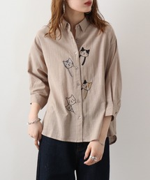 Quelle chance ヒョッコリネコシャツ