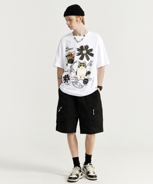 Ressaca（レサーカ）の「オーバーサイズ 手書き風アニマルプリントTシャツ（Tシャツ/カットソー・メンズ・ブラック/ホワイト・XXL/XL/L/M）」の10枚目の写真
