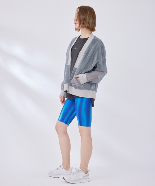 NERGY（ナージー）の「【skin wear】UV & 水陸両用 &保湿 CREORAバイカーパンツ（レギンス/スパッツ・レディース・ブラック/ブルー・M/S）」の12枚目の写真