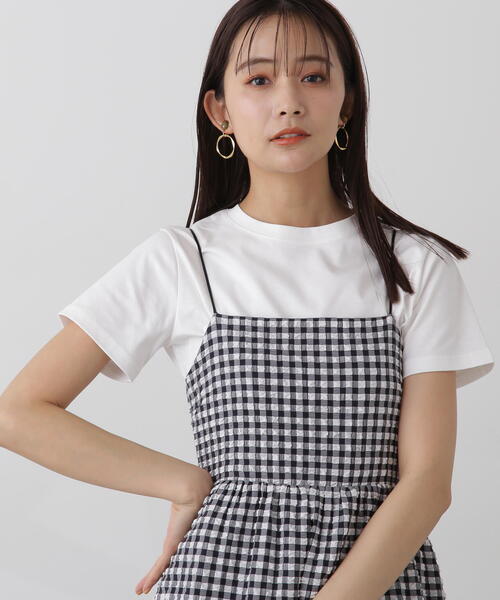 N.（N. Natural Beauty Basic）（エヌエヌナチュラルビューティーベーシック）の「◆シルケットクルーネックＴシャツ（Tシャツ/カットソー・レディース・ベージュ/パープル/ブラック/オフホワイト・MEDIUM）」の21枚目の写真