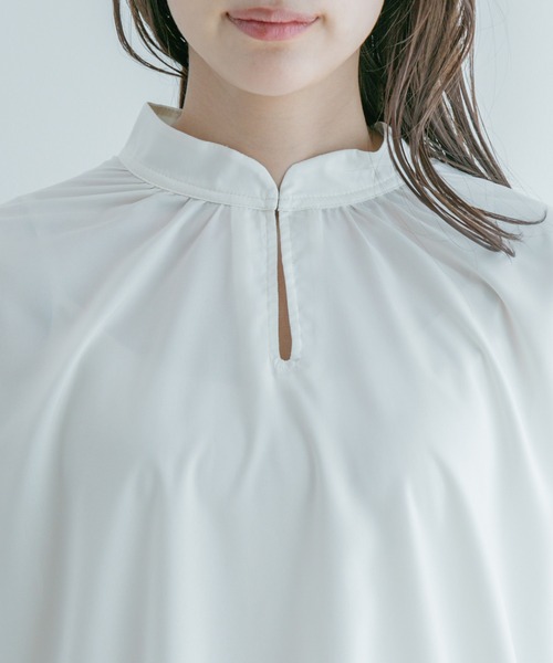 Jayro（ジャイロ）の「スキッパーバックギャザーブラウス（シャツ/ブラウス・レディース・ライトグレー/ホワイト系その他/ラベンダー/イエロー・FREE）」の7枚目の写真