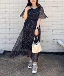 archives | 花柄フレアスリーブワンピース(ワンピース)