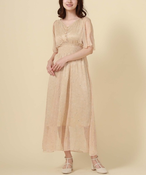 archives（アルシーヴ）の「花柄フレアスリーブワンピース（ワンピース・レディース・ブルー/オレンジ/ブラック/アイボリー・MEDIUM）」の22枚目の写真