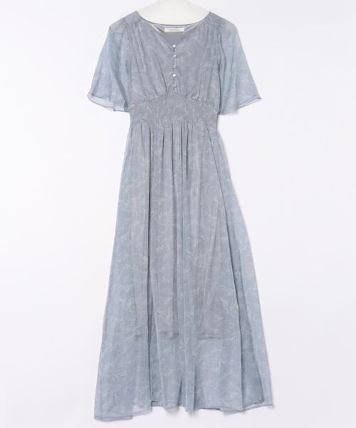 archives（アルシーヴ）の「花柄フレアスリーブワンピース（ワンピース・レディース・ブルー/オレンジ/ブラック/アイボリー・MEDIUM）」の12枚目の写真