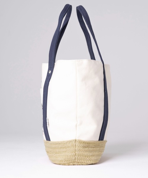 FILA（フィラ）の「FILA フィラ ×PEANUTS ピーナッツ SNOOPY スヌーピー コラボ キャンパス カゴ 巾着 トートバッグ（トートバッグ・レディース・ネイビー/ベージュ/グリーン・FREE）」の8枚目の写真