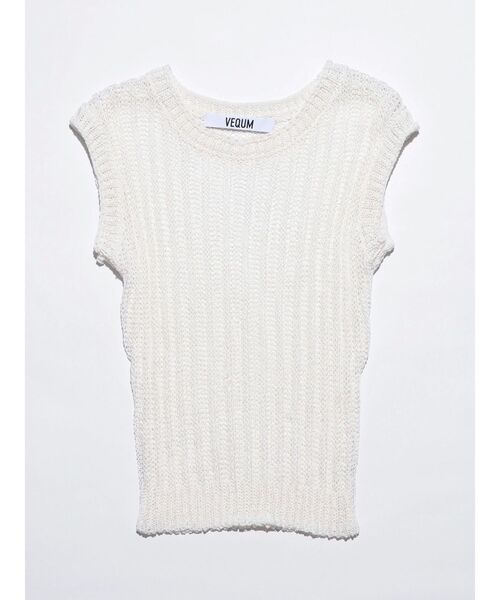 VEQUM(VEQUM)の「【VEQUM】MESH KNIT TANKTOP(タンクトップ・レディース・ブラウン/ホワイト/ブラック・FREE)」の11枚目の写真