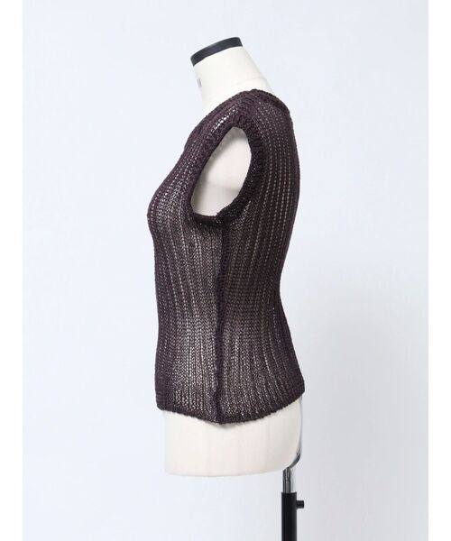 VEQUM(VEQUM)の「【VEQUM】MESH KNIT TANKTOP(タンクトップ・レディース・ブラウン/ホワイト/ブラック・FREE)」の8枚目の写真