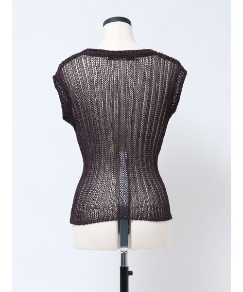 VEQUM(VEQUM)の「【VEQUM】MESH KNIT TANKTOP(タンクトップ・レディース・ブラウン/ホワイト/ブラック・FREE)」の7枚目の写真