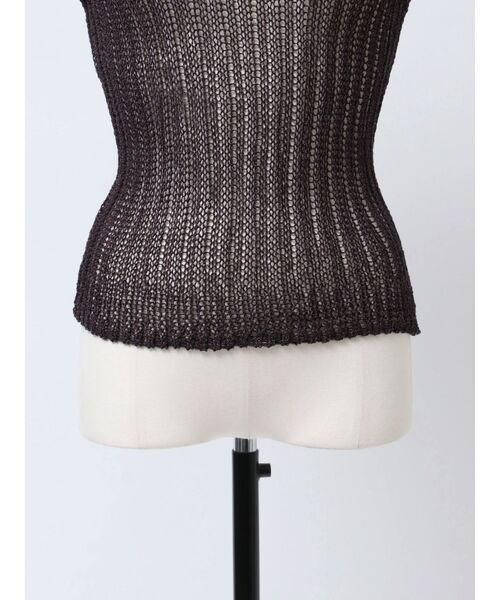 VEQUM(VEQUM)の「【VEQUM】MESH KNIT TANKTOP(タンクトップ・レディース・ブラウン/ホワイト/ブラック・FREE)」の4枚目の写真