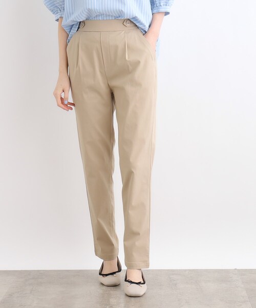 grove（グローブ）の「◆【高身長さん向け＋5cm】＜接触冷感・多サイズ＞サマーハイパーストレッチテーパードパンツ（その他パンツ・レディース・ブラック/カーキ/ブラック系1/ベージュ/ネイビー/ライトグレー系7・02/03/04/05）」の4枚目の写真