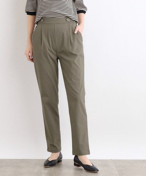 grove（グローブ）の「◆【高身長さん向け＋5cm】＜接触冷感・多サイズ＞サマーハイパーストレッチテーパードパンツ（その他パンツ・レディース・ブラック/カーキ/ブラック系1/ベージュ/ネイビー/ライトグレー系7・02/03/04/05）」の5枚目の写真