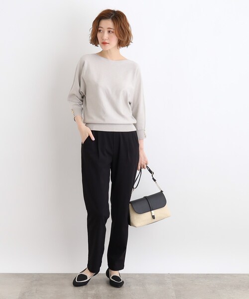 grove（グローブ）の「◆【高身長さん向け＋5cm】＜接触冷感・多サイズ＞サマーハイパーストレッチテーパードパンツ（その他パンツ・レディース・ブラック/カーキ/ブラック系1/ベージュ/ネイビー/ライトグレー系7・02/03/04/05）」の9枚目の写真