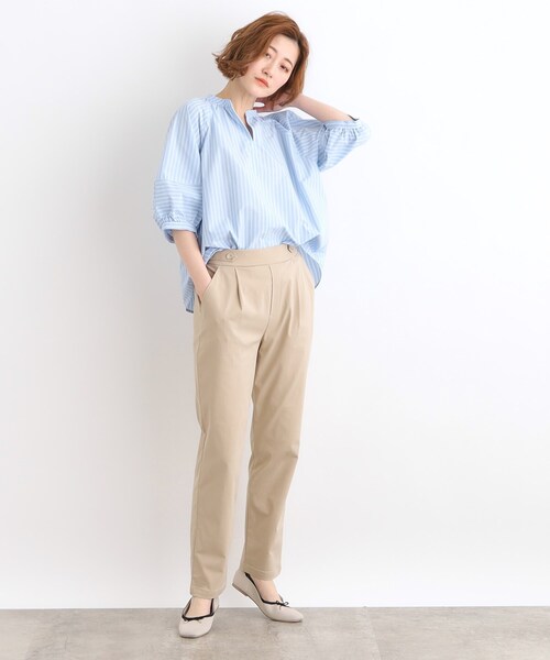grove（グローブ）の「◆【高身長さん向け＋5cm】＜接触冷感・多サイズ＞サマーハイパーストレッチテーパードパンツ（その他パンツ・レディース・ブラック/カーキ/ブラック系1/ベージュ/ネイビー/ライトグレー系7・02/03/04/05）」の16枚目の写真