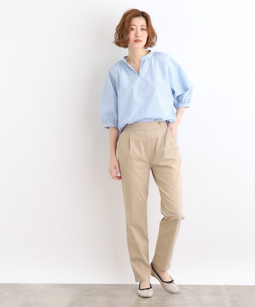 grove（グローブ）の「◆【高身長さん向け＋5cm】＜接触冷感・多サイズ＞サマーハイパーストレッチテーパードパンツ（その他パンツ・レディース・ブラック/カーキ/ブラック系1/ベージュ/ネイビー/ライトグレー系7・02/03/04/05）」の17枚目の写真