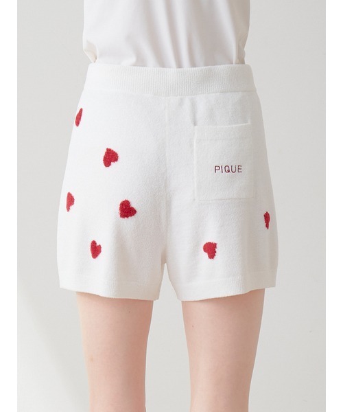 gelato pique(ジェラートピケ)の「エアモコハートジャガードプルオーバー&ショートパンツセット(ルームウェア/パジャマ・レディース・オフホワイト/ブルー/チャコールグレー・FREE)」の14枚目の写真