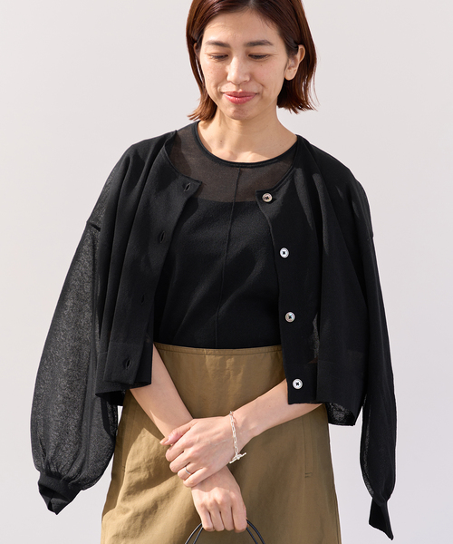 IENA(イエナ)の「FILMY COTTON プルオーバー(ニット/セーター・レディース・ブラック/ピンク系その他/ホワイト・FREE)」の12枚目の写真