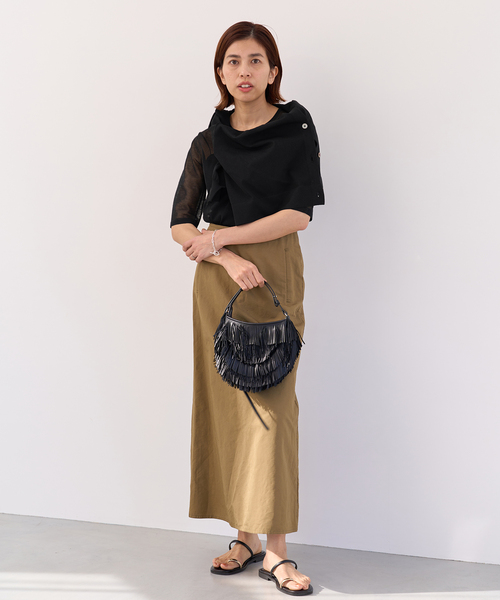 IENA(イエナ)の「FILMY COTTON プルオーバー(ニット/セーター・レディース・ブラック/ピンク系その他/ホワイト・FREE)」の13枚目の写真
