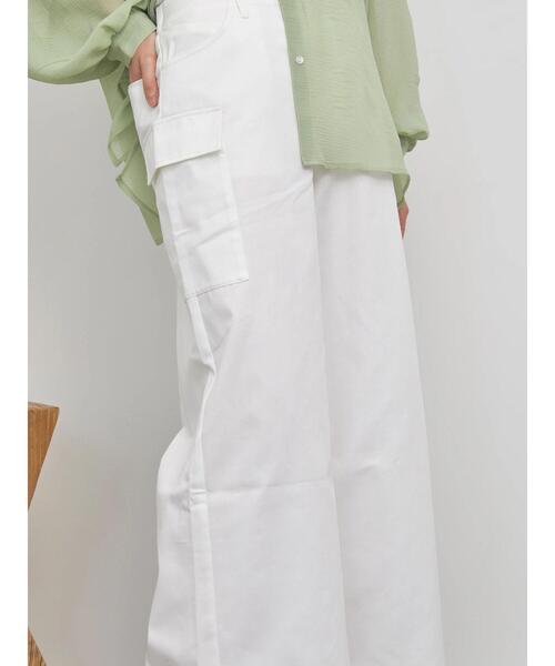 Samansa Mos2 blue（サマンサモスモスブルー）の「◎カーゴパンツ（その他パンツ・レディース・ブラック/カーキ/オフホワイト・F）」の22枚目の写真