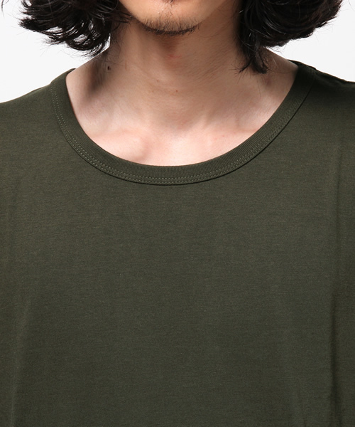 WEGO(ウィゴー)の「WEGO/コットンモダールロングカットソ-(Tシャツ/カットソー・メンズ・カーキ/ベージュ/ホワイト/ブラック・LARGE/MEDIUM)」の11枚目の写真