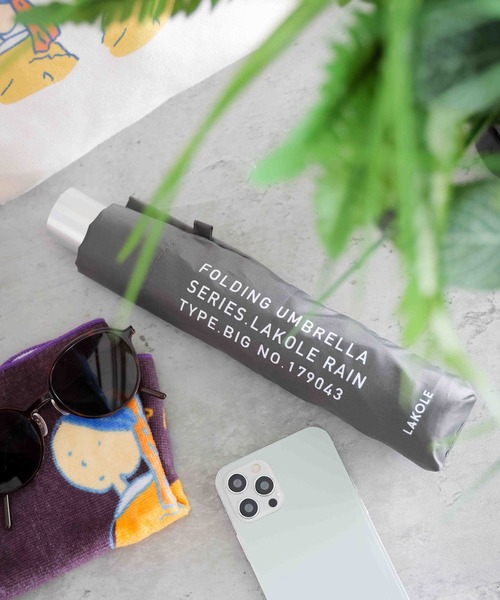 シルバーカー ネイビー ブラック 大判ベーシック折り畳み傘[55cm] / 102908（折りたたみ傘）｜LAKOLE