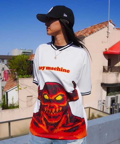 TOY　MACHINE（トイ　マシーン）の「【ムラサキスポーツ限定】TOY MACHINE/トイマシーン ゲームシャツ/半袖Tシャツ フロントプリント オーバーサイズ ユニセックス MTMSEST31（Tシャツ/カットソー・メンズ・ホワイト/ブラック・XL/L/M）」の4枚目の写真