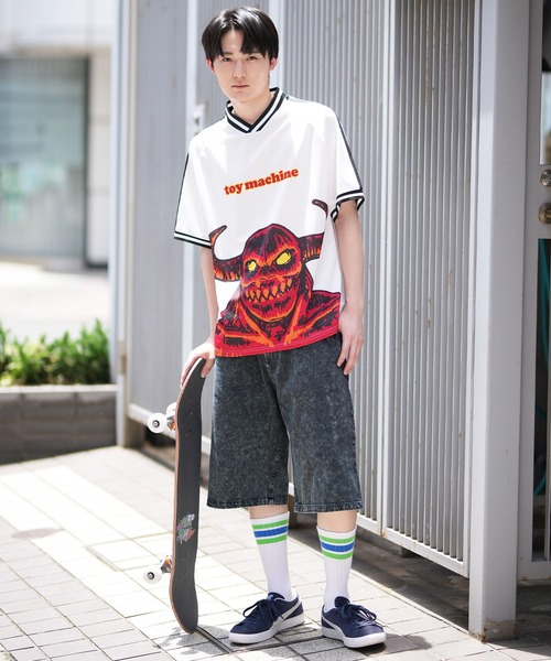 TOY　MACHINE（トイ　マシーン）の「【ムラサキスポーツ限定】TOY MACHINE/トイマシーン ゲームシャツ/半袖Tシャツ フロントプリント オーバーサイズ ユニセックス MTMSEST31（Tシャツ/カットソー・メンズ・ホワイト/ブラック・XL/L/M）」の15枚目の写真