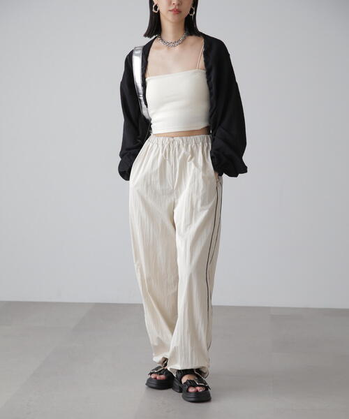 FREE'S MART（フリーズマート）の「◆ドロストショート丈ボレロ（カーディガン/ボレロ・レディース・ブラック/ライトグリーン/ホワイト・FREE）」の5枚目の写真