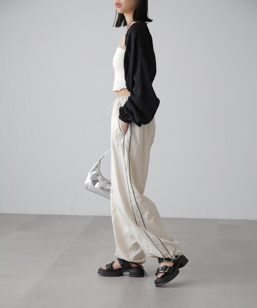 FREE'S MART（フリーズマート）の「◆ドロストショート丈ボレロ（カーディガン/ボレロ・レディース・ブラック/ライトグリーン/ホワイト・FREE）」の7枚目の写真