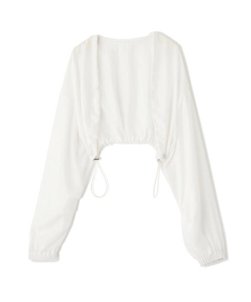 FREE'S MART（フリーズマート）の「◆ドロストショート丈ボレロ（カーディガン/ボレロ・レディース・ブラック/ライトグリーン/ホワイト・FREE）」の18枚目の写真