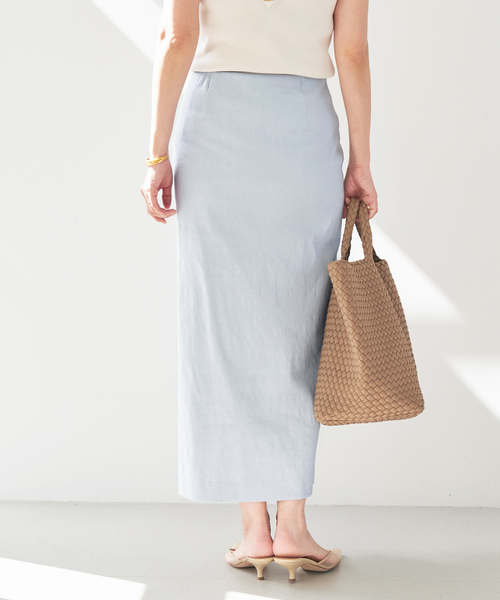 Deuxieme Classe（ドゥーズィエムクラス）の「*stretch twill スカート（スカート・レディース・チョコ/スカイブルー・36/38/34）」の10枚目の写真