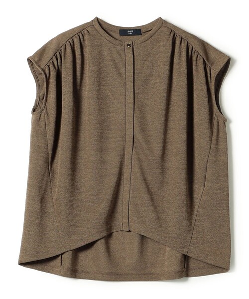 SHIPS Colors（シップス カラーズ）の「SHIPS Colors:〈手洗い可能〉リネンライク ギャザー トップス（Tシャツ/カットソー・レディース・カーキ/ネイビー・ONE SIZE）」の12枚目の写真