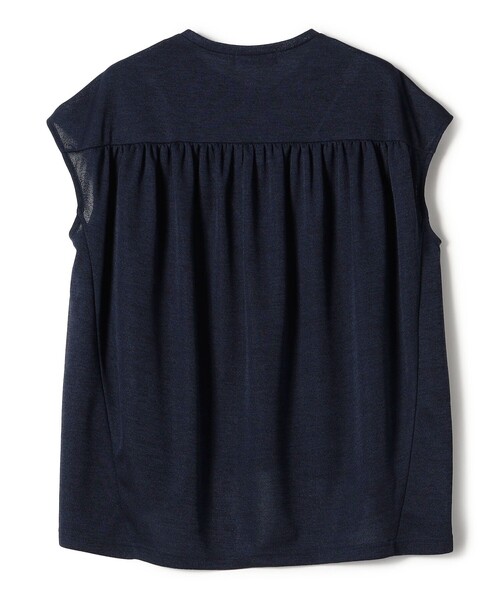 SHIPS Colors（シップス カラーズ）の「SHIPS Colors:〈手洗い可能〉リネンライク ギャザー トップス（Tシャツ/カットソー・レディース・カーキ/ネイビー・ONE SIZE）」の14枚目の写真