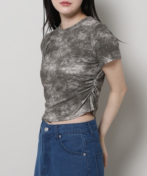 3.3 Field Trip （3.3フィールドトリップ）の「3.3 Field Trip／タイダイTシャツ（Tシャツ/カットソー・レディース・チャコール/カーキ・FREE）」の2枚目の写真